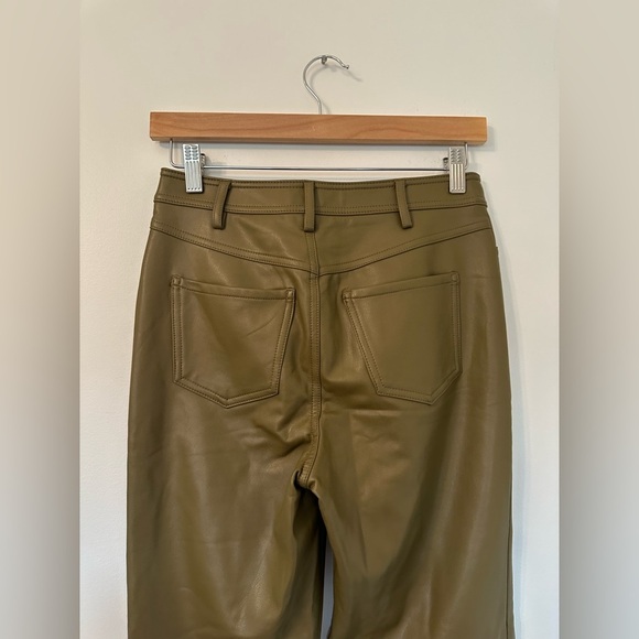 Halogen Faux Leather High Rise Olive Green Pants - Picture 8 of 8